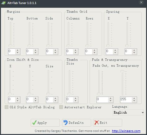 Alt+Tab Tuner(窗口切换调整工具) V1.0.1.1 绿色版