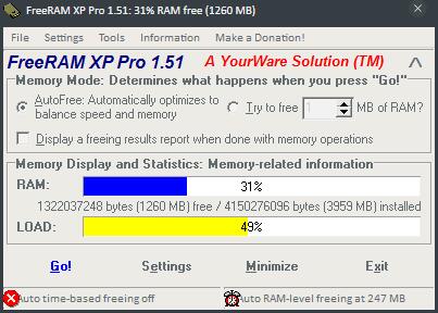 FreeRAM XP(内存整理) V1.52