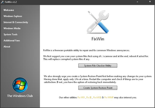 FixWin(系统修复工具) V1.2 绿色版