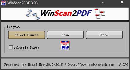 WinScan2PDF(扫描并PDF输出) V3.03 绿色版