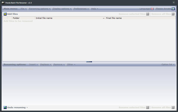 Panda Batch File Renamer(熊猫文件批量改名工具）V2.3