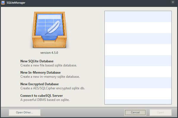 SQLiteManager(数据库管理工具) V4.5.0.0
