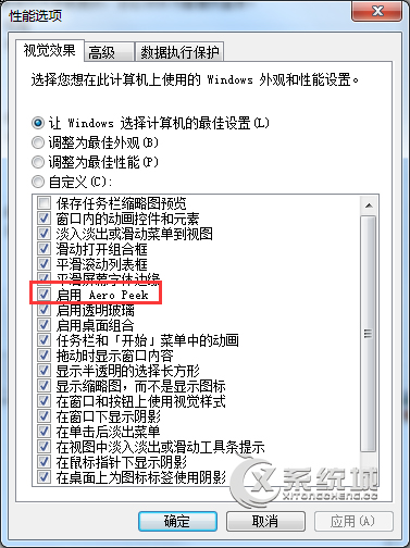 Win7系统＂aero peek＂选择处为灰色的四大解决技巧