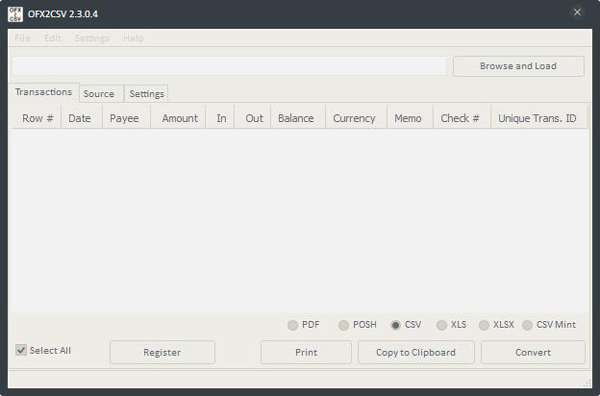 OFX2CSV(QFX转CSV) V2.3.0.4