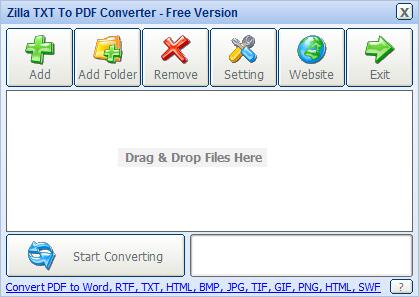 Zilla TXT To PDF Converter(TXT转PDF) V1.0.0.0