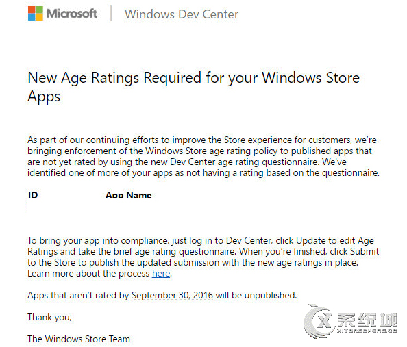 Win10商店强制执行分级系统 应用未分级将被下架