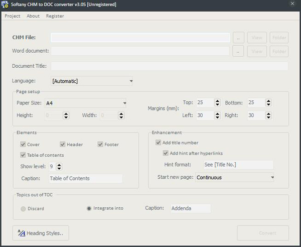 Softany CHM to DOC Converter(CHM转Wrod工具) V3.05