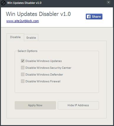 Win Updates Disabler(屏蔽系统自动更新) V1.0 绿色版