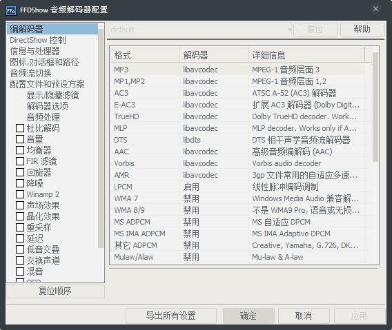 FFDShow2013(解码编码器) V1.3.4515 (64位)