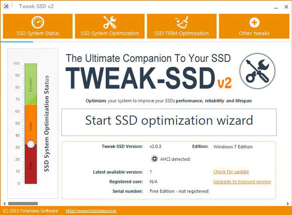 Tweak-SSD(固态硬盘优化) V2.0.3