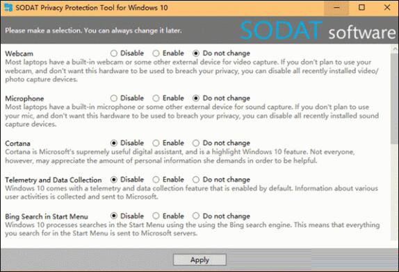 SODAT Privacy Protection Tool(系统工具) V1.0