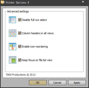 Folder Options X(文件夹处理能力增强) V1.6.0.0