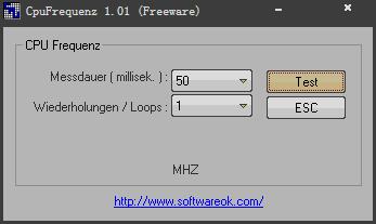 CpuFrequenz(CPU频率检测) V1.0.1 绿色版