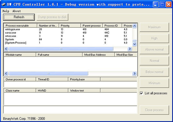 BW CPU Controller(CPU控制软件) V1.6.1