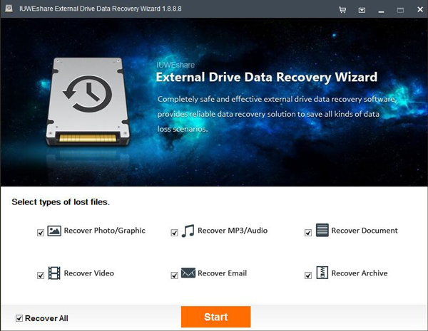 IUWEshare External Drive Data Recovery Wizard(数据恢复) V1.8.8.8