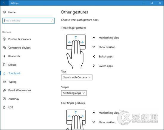 Win10 Build 14946支持全新自定义触摸板手势操作