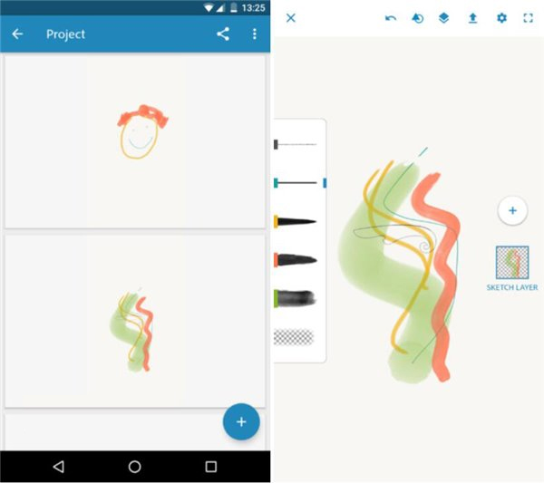Adobe发布安卓版PS Sketch/Comp CC