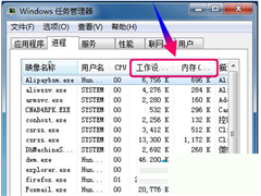 Win7查看软件内存占用率的方法