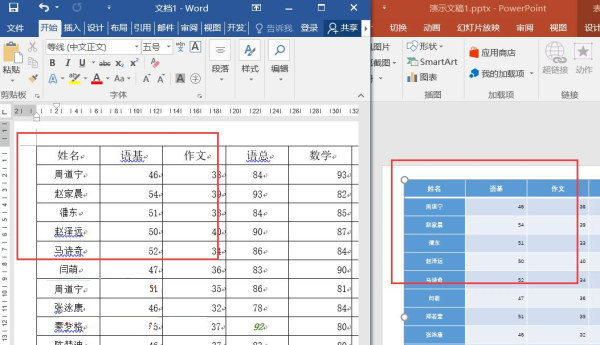 ppt插入表格