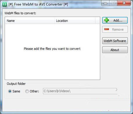 Free WebM to AVI Converter