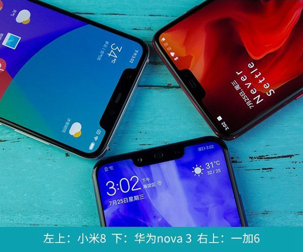 华为Nova3、小米8和一加6哪个好