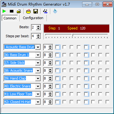 Midi Drum Rhythm Generator(架子鼓节拍器) V1.7 绿色英文版