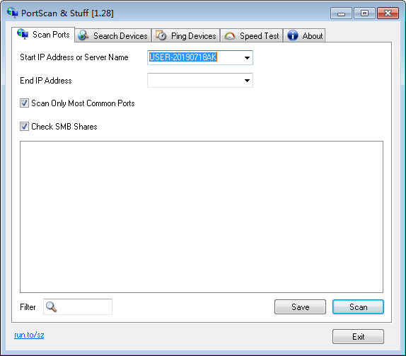 SZ Port Scan（端口扫描器) V1.28 绿色英文版
