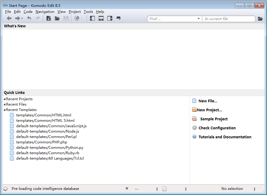 Komodo Edit(多语言集成开发环境) V8.5.0 英文安装版