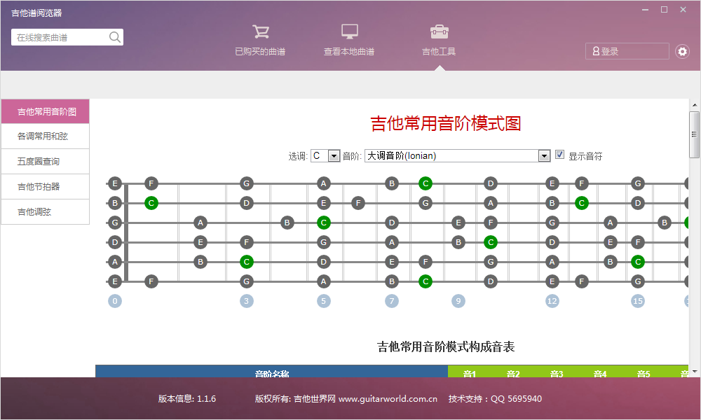 吉他谱阅览器 V1.1.6 绿色免费版