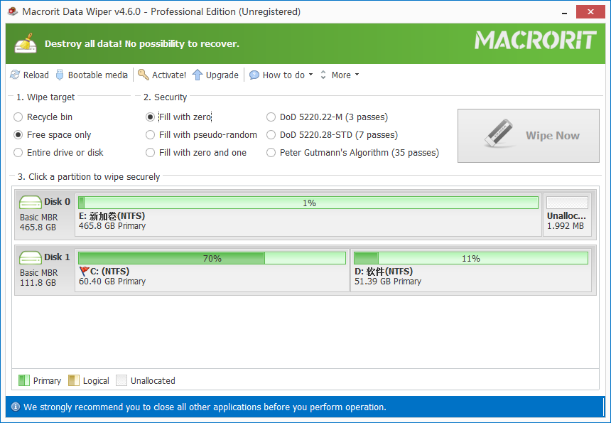 Macrorit Data Wiper(数据清除工具) V4.6.0 英文安装版