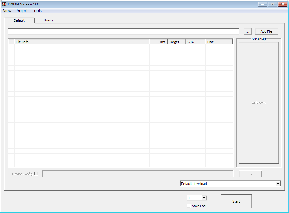 FWDN V7(Telechips芯片烧录工具) V2.60 绿色英文版