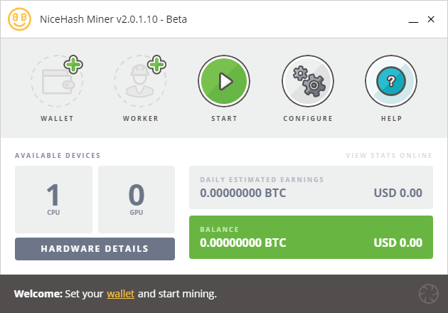 NiceHash Miner(比特币挖矿软件) V2.0.1.10 英文安装版