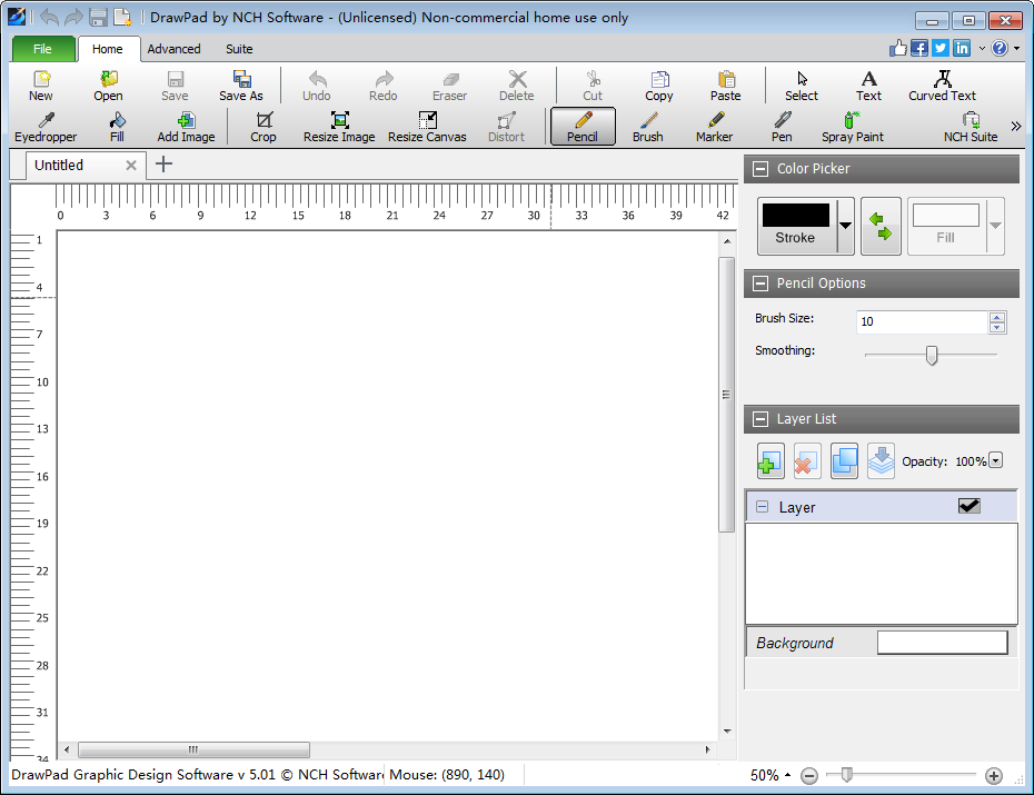 DrawPad(图形编辑软件) V5.01 英文安装版
