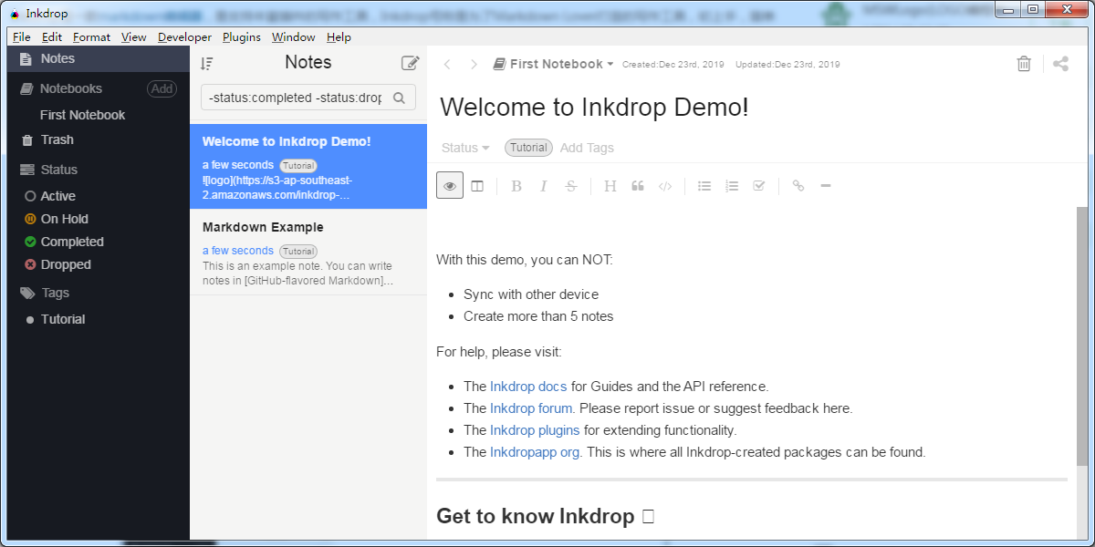 Inkdrop(markdown编辑器) V3.16.0 绿色英文版