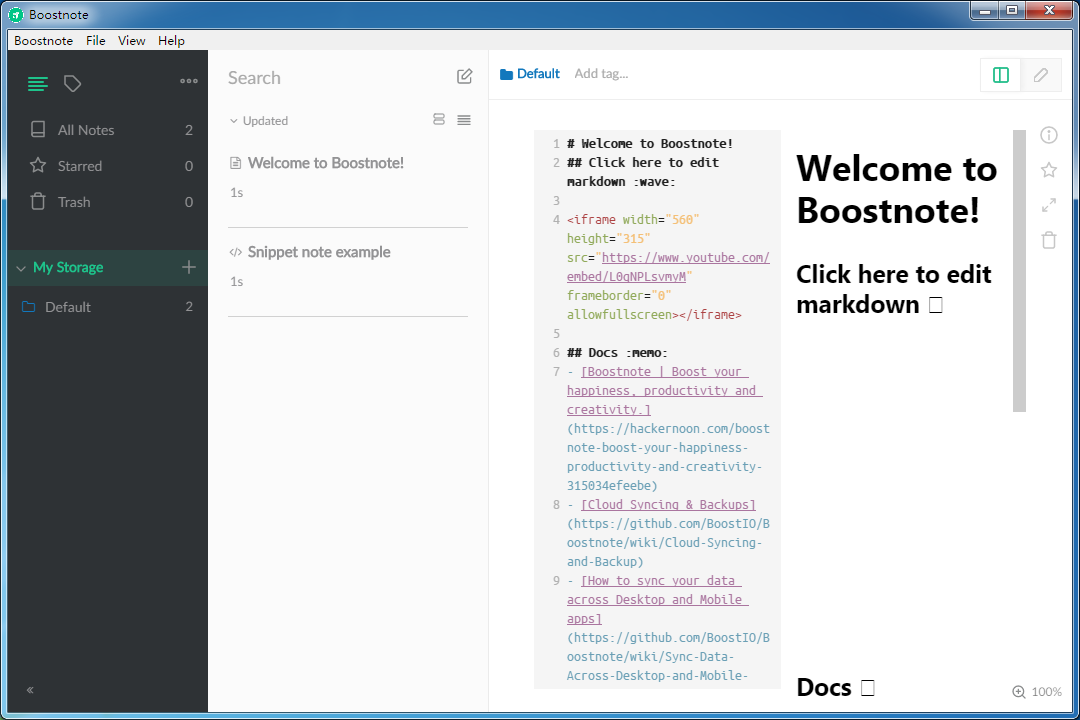 boostnote（markdown笔记软件） V0.8.19 英文安装版