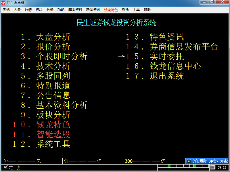 民生证券钱龙金典版 V7.11