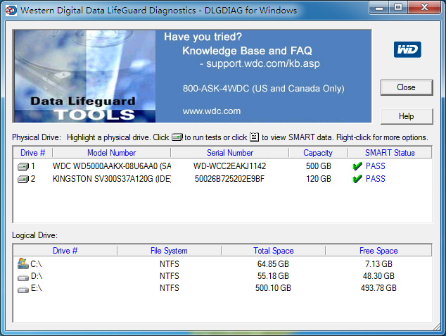 Data lifeguard diagnostics（西数硬盘检测修复工具） V1.24 英文安装版