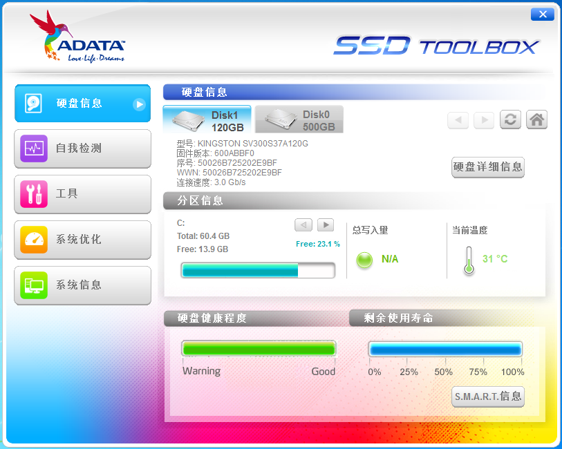 SSD Toolbox(威刚固态硬盘工具) V2.2 官方安装版