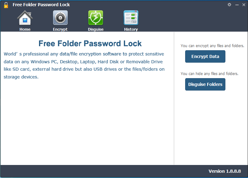 Free Folder Password Lock(文件加密软件) V1.8.8.8 英文安装版