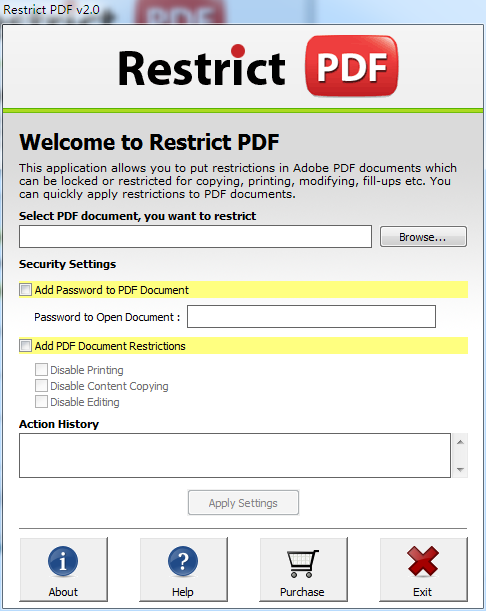 PCVARE Restrict PDF(PDF加密工具) V2.0 英文安装版