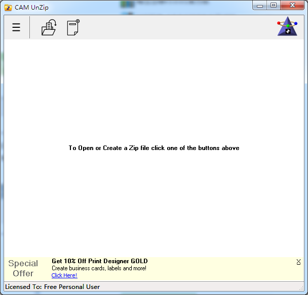 CAM Unzip(文件压缩软件) V5.2 英文安装版