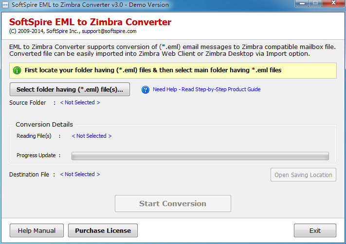 SoftSpire EML to Zimbra Converter(EML转换成Zimbra) V3.0 英文安装版