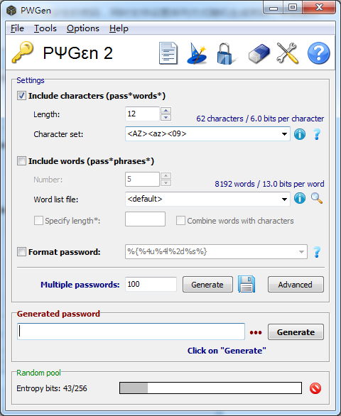 pwgen(密码生成器) V2.9.0 英文安装版