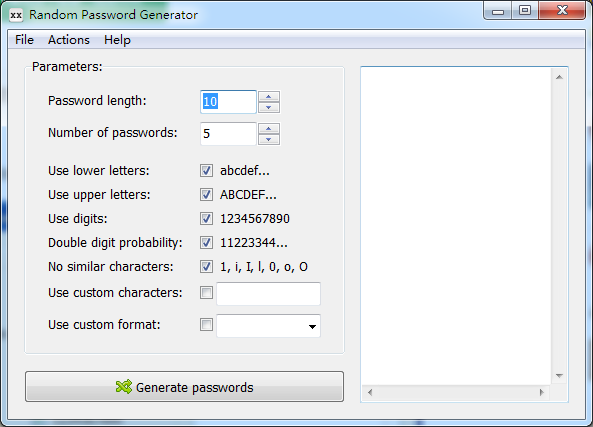 Random password Generator(随机密码生成器) V1.0 绿色英文版