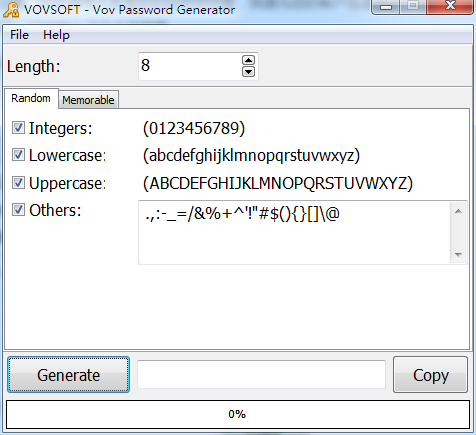 Vov Password Generator(密码生成器) V1.6 英文安装版