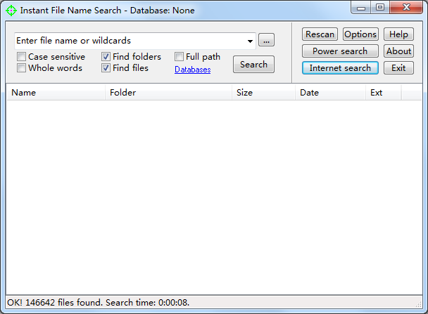 Instant File Name Search(本地文件搜索) V1.75 绿色英文版
