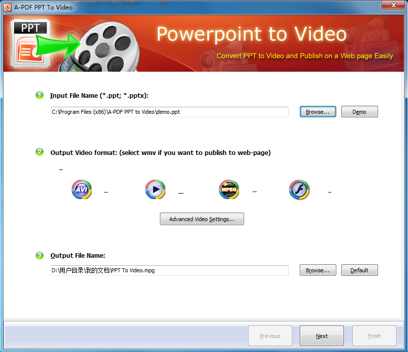 A-PDF PPT To Video V1.3 英文安装版