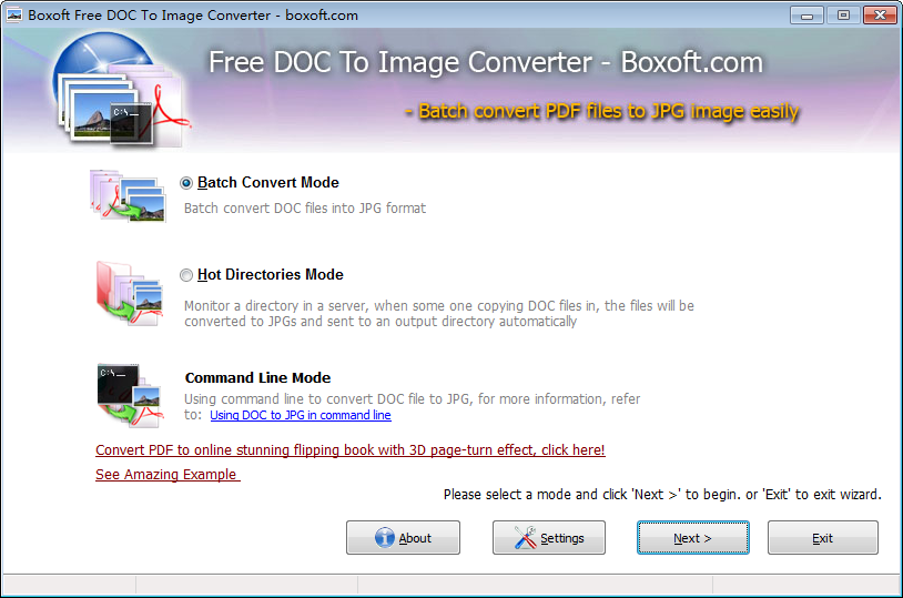 Boxoft Free DOC to Image Converter V1.0 英文安装版