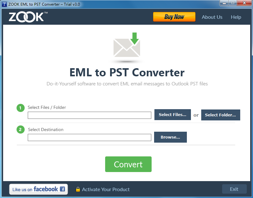 ZOOK EML to PST Converter V3.0 英文安装版