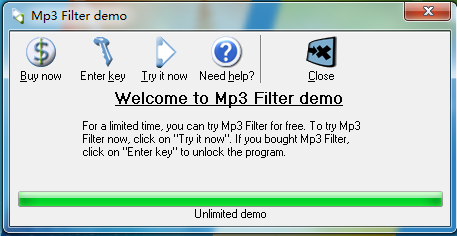 Mp3 Filter V4.2.4.1 英文绿色版